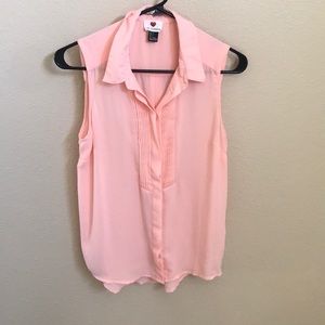 Pink button up blouse